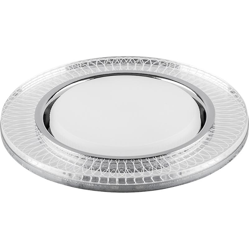 Светильник встраиваемый с белой LED подсветкой CD4038 потолочный GX53 без лампы, прозрачный, хром | 40505 | Feron — Feron