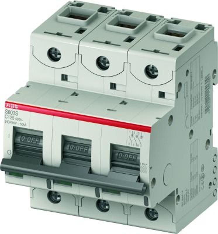 Выключатель автоматический трехполюсный S803C 50А C 25кА (S803C C50) | 2CCS883001R0504 | ABB — ABB