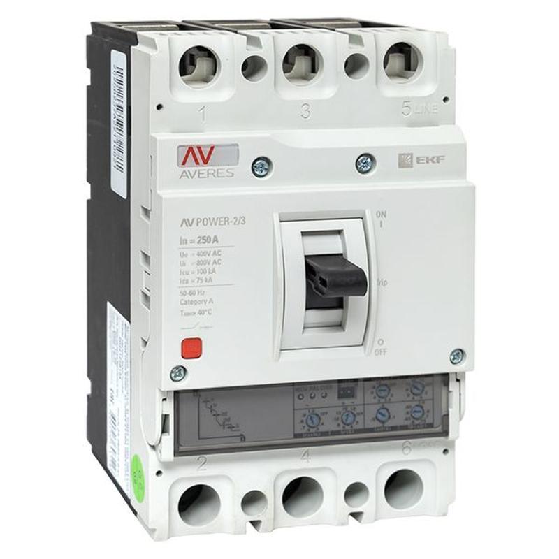 Выключатель автоматический AV POWER-2/3 250А 100kA ETU2.0 AVERES | mccb-23-250H-2.0-av | EKF — миниатюра 1
