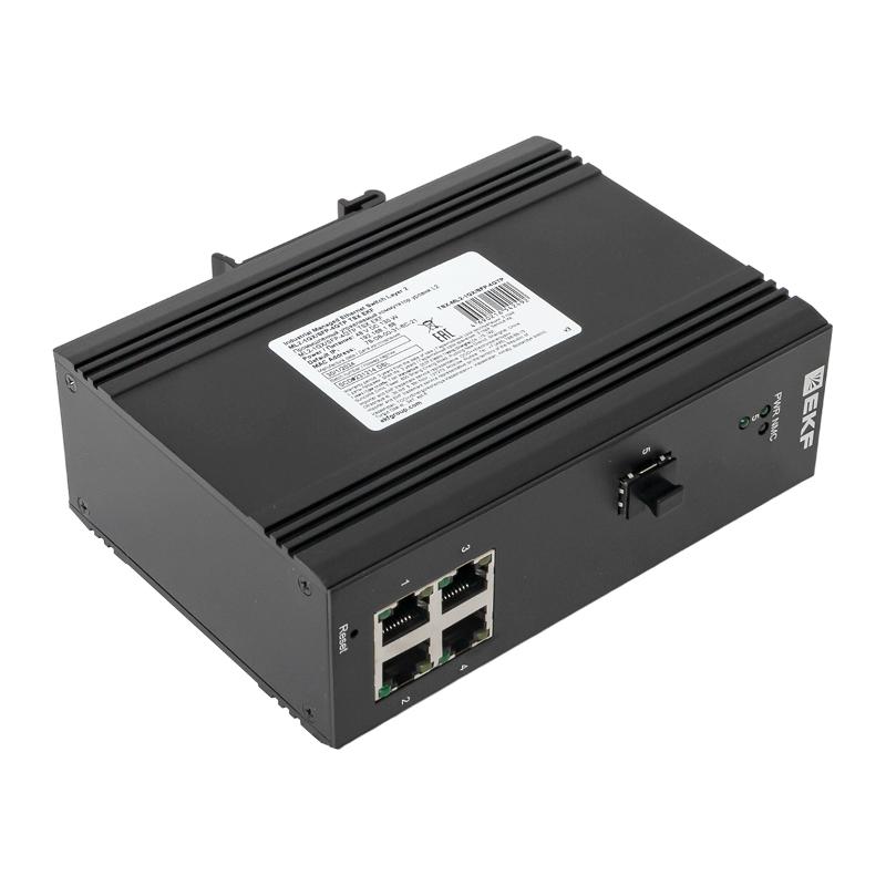 Промышленный управляемый коммутатор уровня L2 ML2-1GX/SFP-4GTP, 1 порт 1000Base-X SFP, 4 порта 10/100/1000Base-T(X) RJ45 c PoE, монтаж на динрейку TSX — миниатюра 9