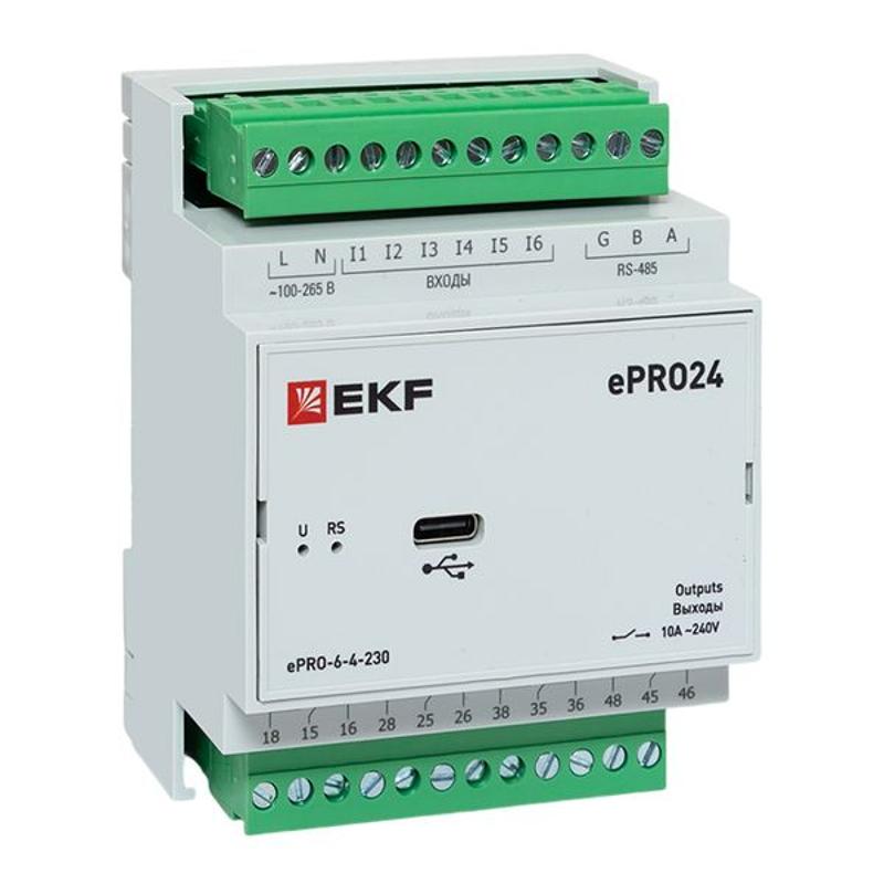 Модуль расширения ePRO удаленного управления 6вх\4вых 230В PROxima | ePRO-6-4-230 | EKF — миниатюра 1