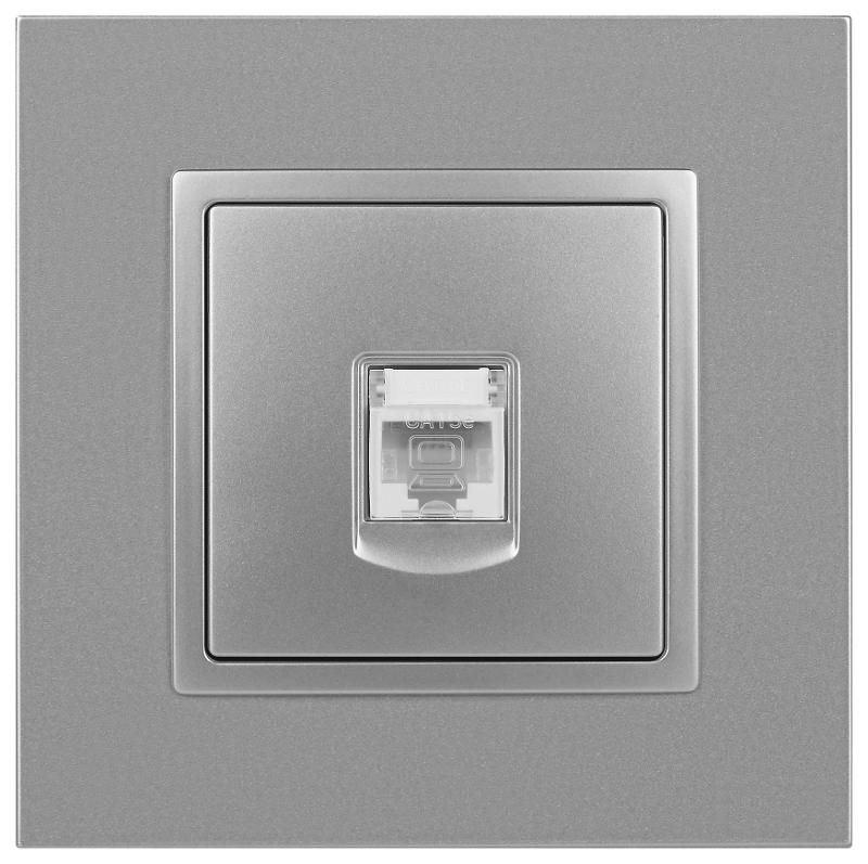 14-3107-03 Розетка RJ45, IP20, алюминий | Б0034304 | ЭРА — миниатюра 3
