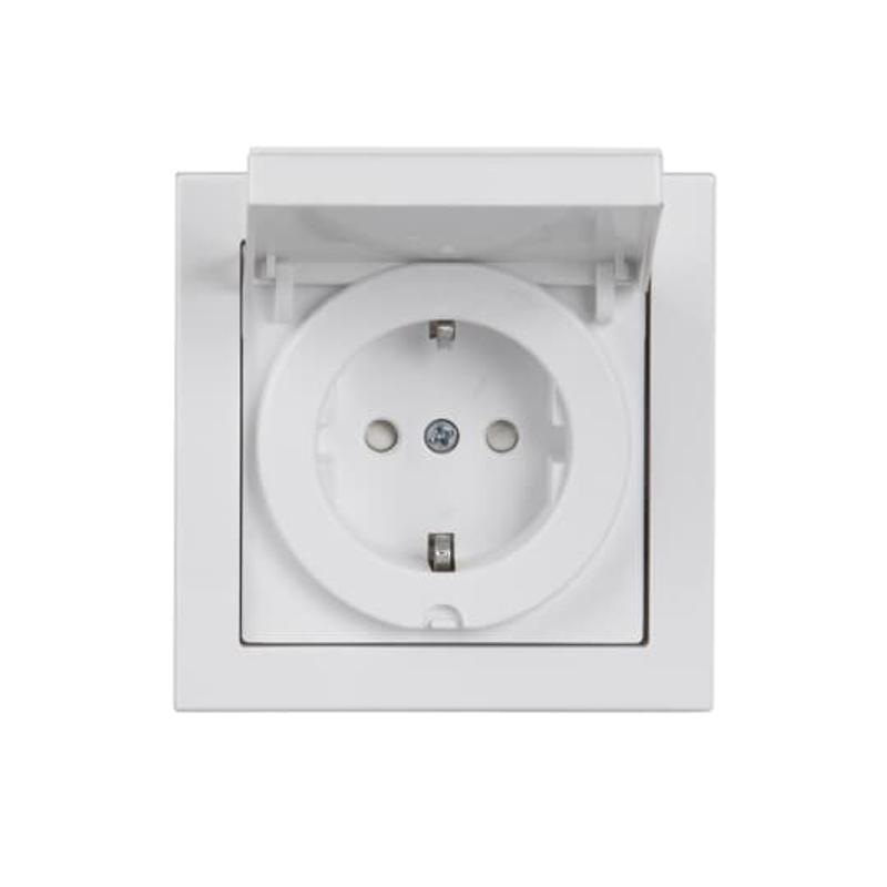Розетка SCHUKO с заземлением, 16А / 250В, зажимные клеммы, серия Impressivo, белый, IP44 | 20EUJW-84  | 2TKA000698G1 | ABB — ABB