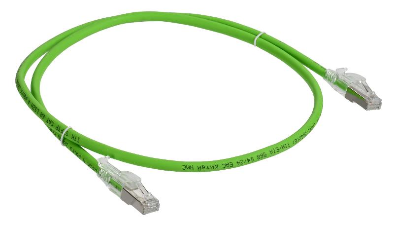 ITK Коммутационный шнур кат.6A S/FTP 3м st. лент. замок зел. | PC02-C6ASL-3M-SC-RL | ITK — ITK