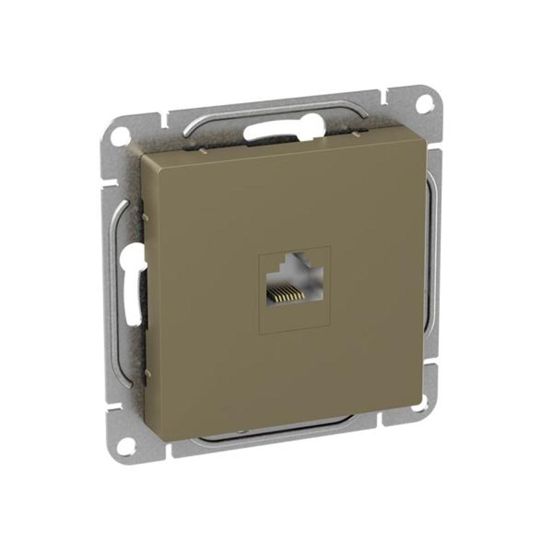 Механизм розетки RJ45 (cat5), шампань Эпика  |UP1-SOC-RJ45-5| EKF — миниатюра 3