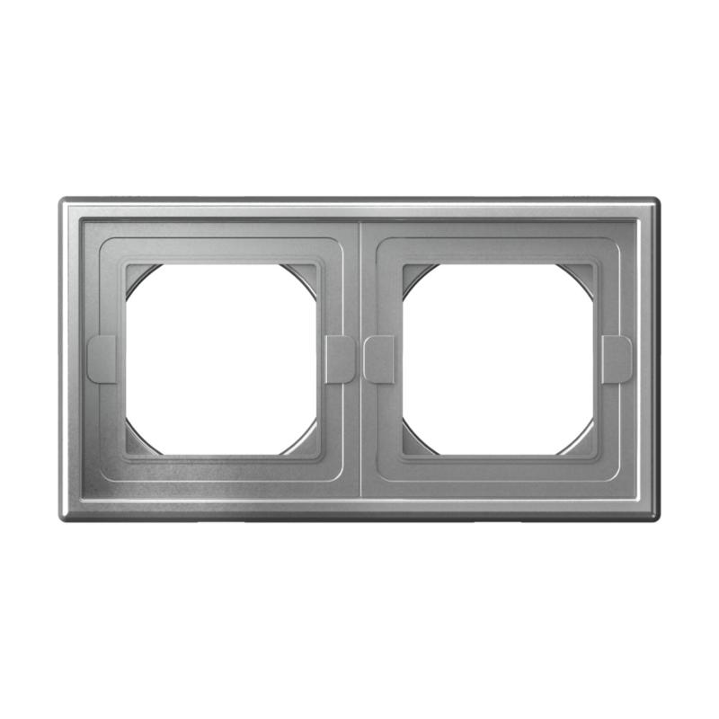 ArtGallery Алюминий Рамка 2-постовая IP44,  АЛЮМИНИЙ | GAL440302 | SE — Systeme Electric