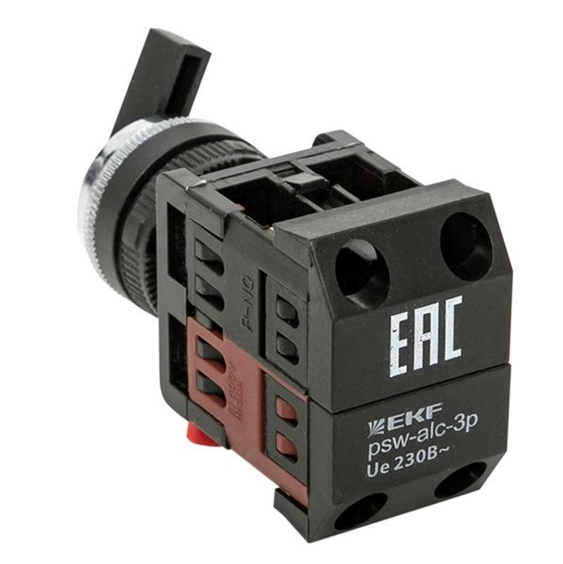 Переключатель  АLСLR-22 3P черный NO+NC EKF EKF PROxima | psw-alc-3p | EKF — миниатюра 11