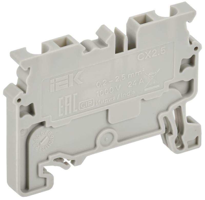 ARMAFIX Клемма пруж. CX2.5 2,5мм2 проходная серая | AF-CT40-00-K03-002 | IEK — миниатюра 2