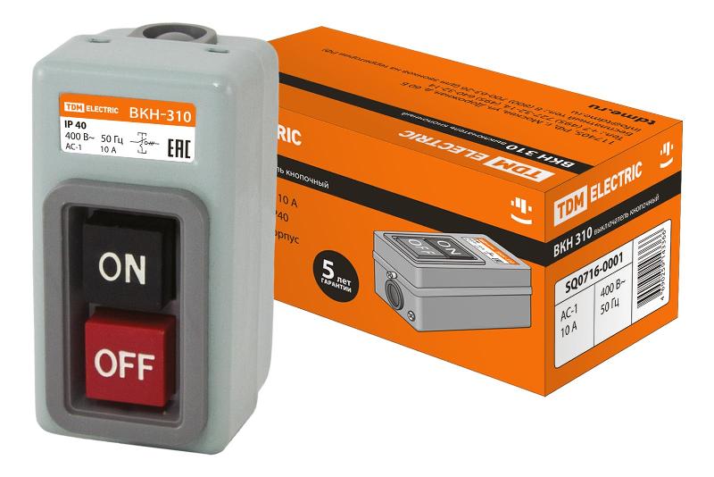 Выключатель кнопочный ВКН-310 3Р 10А 230/400В IP40  | SQ0716-0001 | TDM — TDM ELECTRIC
