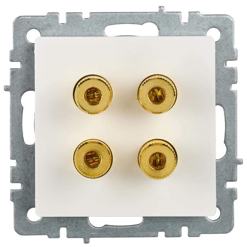 BRITE АудиоРозетка 4-местная РА10-БрБ белый | BR-S40-K01 | IEK — миниатюра 3