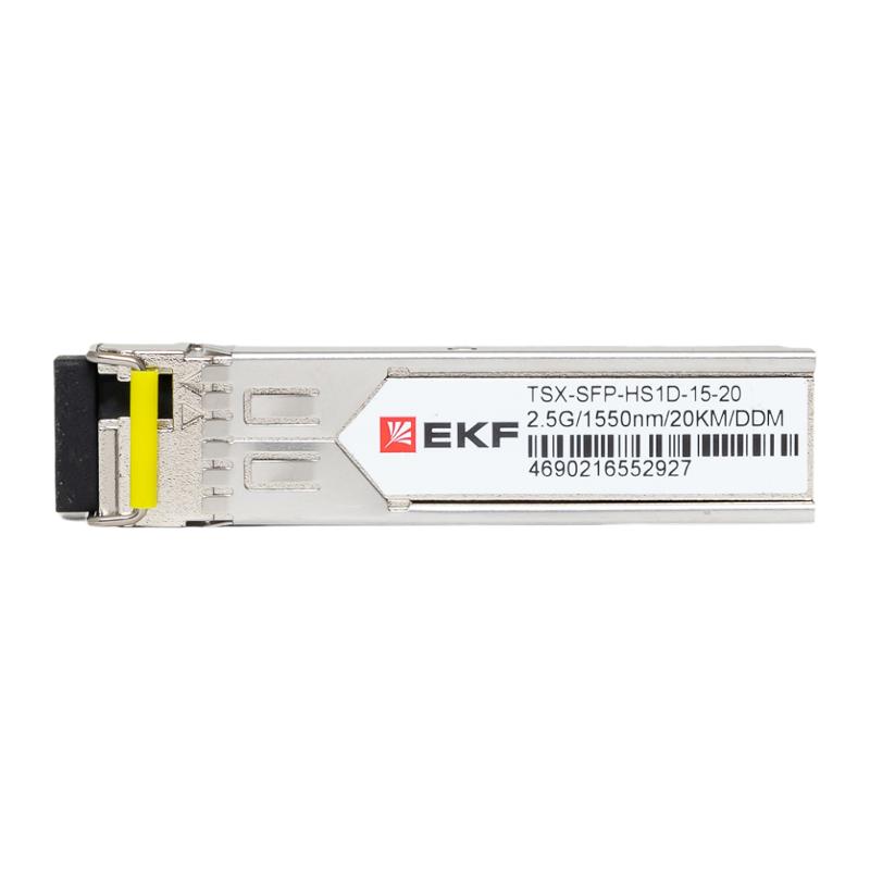 SFP модуль 2,5 Гбит одинарное одномодовое оптоволокно 1550нм дальность 20км TSX |TSX-SFP-HS1D-15-20|EKF — миниатюра 2