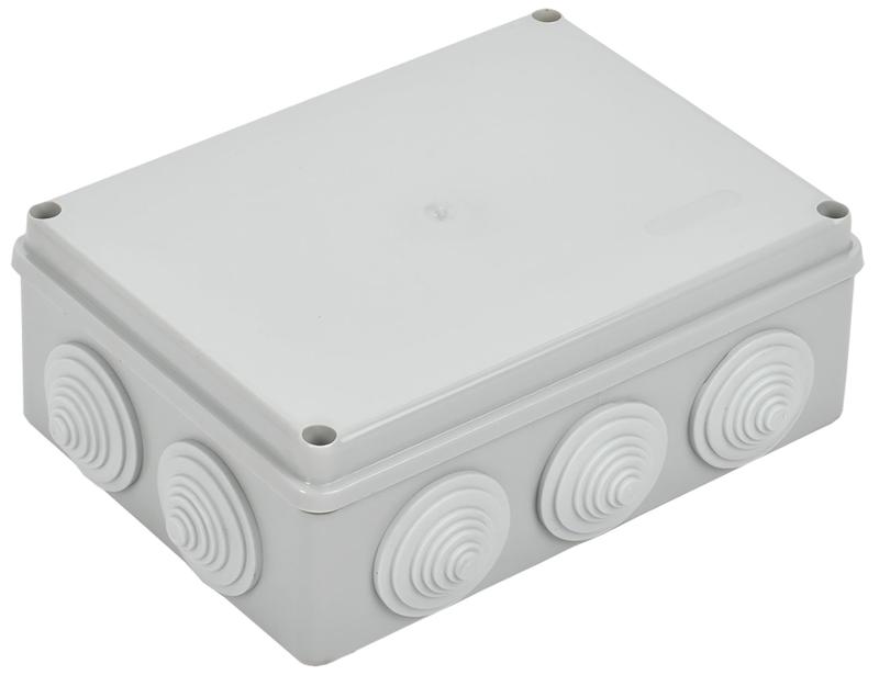 Коробка распределительная КМ41244 для о/п 190х140х70мм IP55 (RAL7035, 10 гермовводов) | UKO11-190-140-070-K41-55 | IEK — миниатюра 3