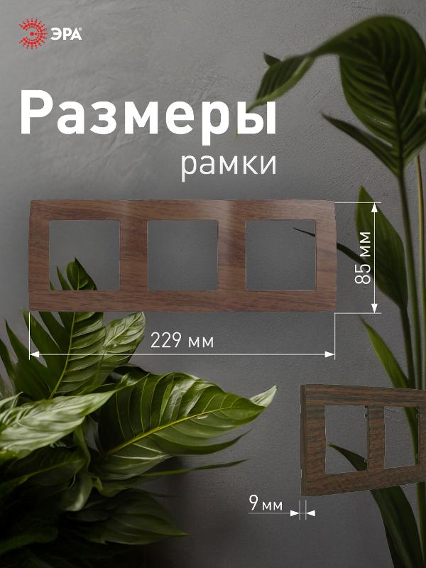 Рамка на 3 поста 12-5003-10  ,  венге  |Б0014770 | ЭРА — миниатюра 4