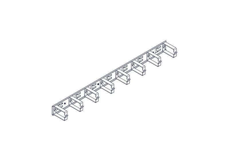 Вертикальный кабельный организатор Uniprom, 2x8 колец, черный | UT8442 | SE — миниатюра 2