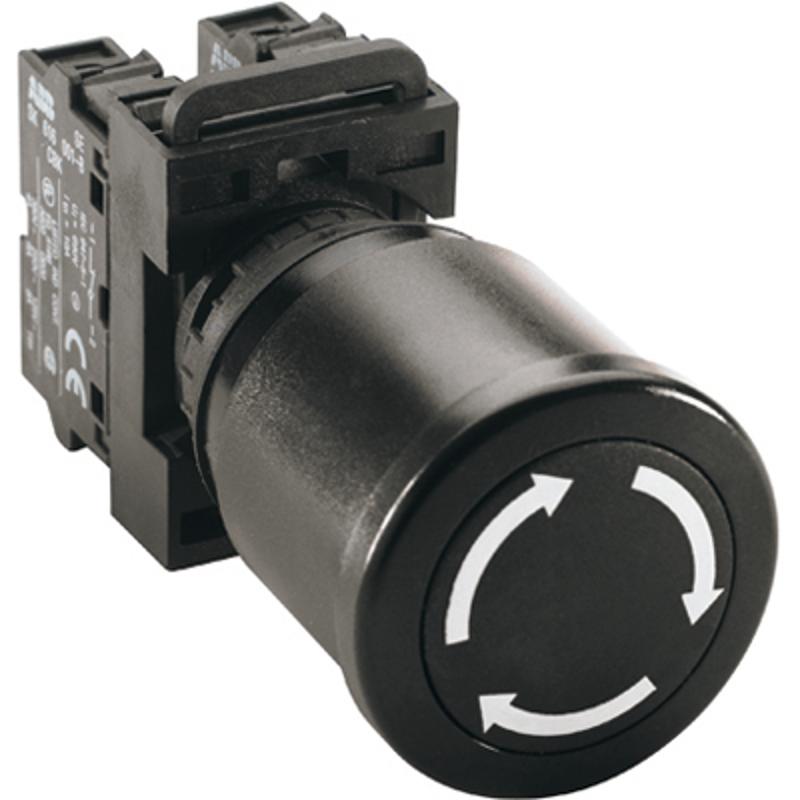 Кнопка MPET3-10B ГРИБОК черная (только корпус) с фиксацией 30мм | 1SFA611520R1006 | ABB — ABB