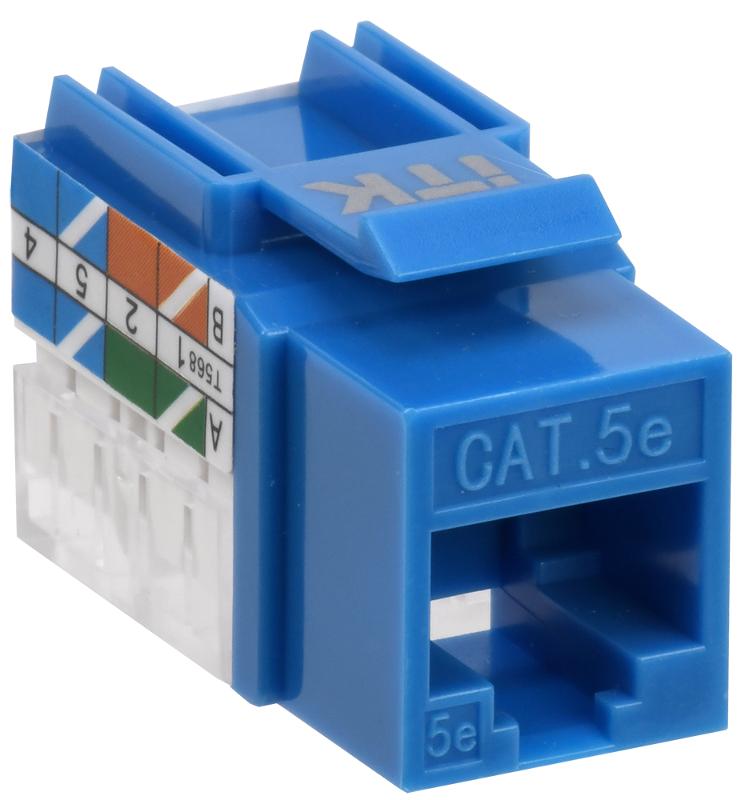 Модуль Keystone Jack кат.5E UTP 110 IDC 90град синий | CS1-1C5EU-11-03 | ITK — ITK