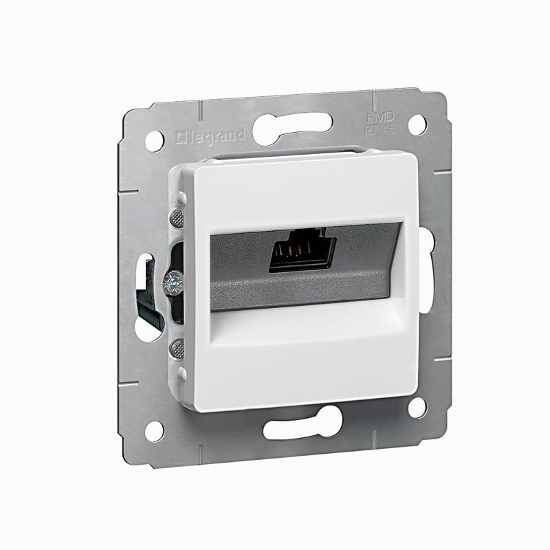 Cariva Белый Розетка компьютерная 1-ая RG 45 UTP 6 кат | 773641 | Legrand — Legrand