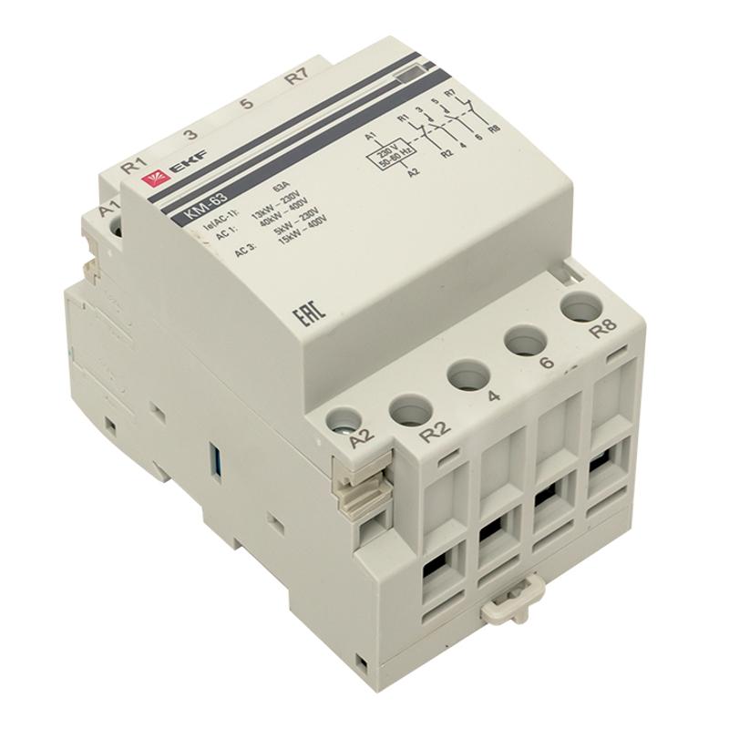 Контактор модульный КМ 63А 2NО+2NC (3 мод.) PROxima| km-3-63-22 | EKF — миниатюра 6