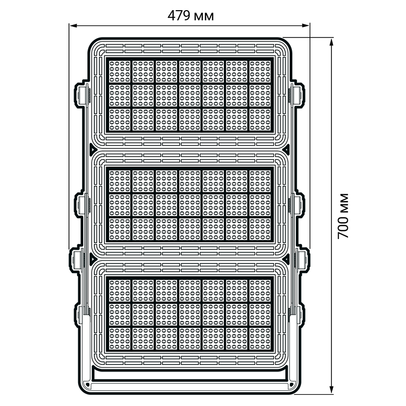 Прожектор светодиодный PFL-SPORT 02 750w 5700K IP66 (3*250w) (5 лет гар) для спортивных объектов | .5033221 | JAZZWAY — миниатюра 4