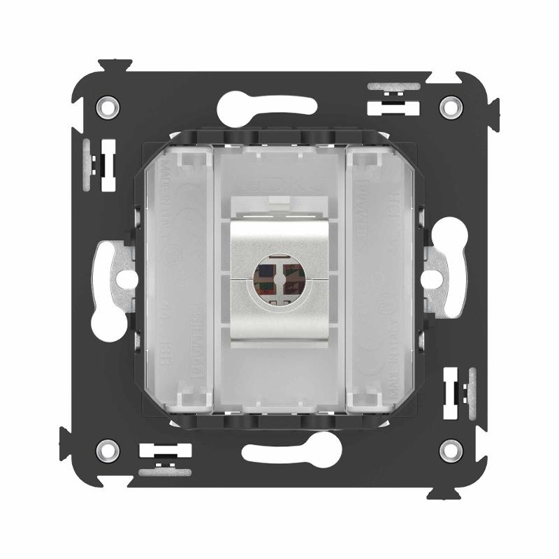 Компьютерная розетка RJ-45 без шторки в стену, кат.6А одинарная экранированная, "Avanti", "Белое облако" | 4400773 | DKC — миниатюра 4