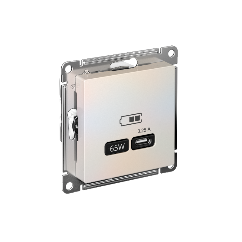 AtlasDesign Жемчуг USB Розетка тип-C 65W высокоскоростной заряд QC PD | ATN000427 | SE — Systeme Electric