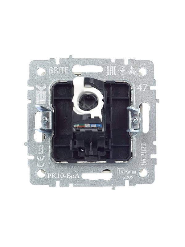 BRITE Розетка компьютерная RJ45 кат.5E РК10-БрА алюминий | BR-K10-1-K47 | IEK — миниатюра 11