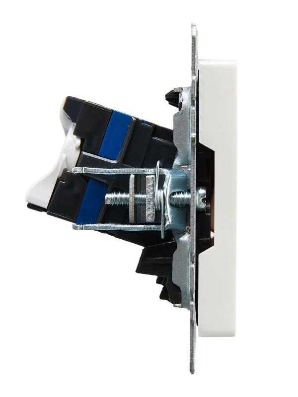 BRITE Розетка компьютерная 2-ая RJ45 кат.6 РК11-2-БрБ белый| BR-K20-2-K01 | IEK — миниатюра 3