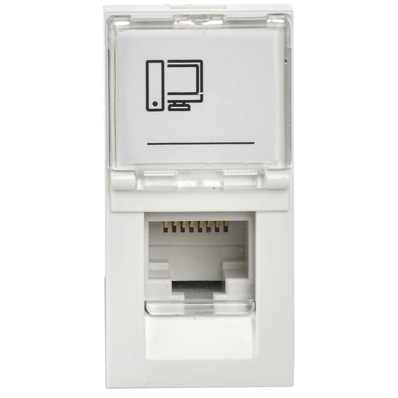 Розетка информационная RJ-45 UTP кат.5e, 1 модуль. РКИ-10-00-П | CKK-40D-RI1-K01 | IEK — миниатюра 3