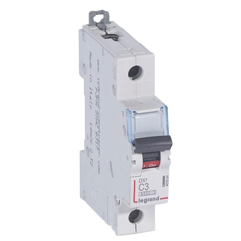 Выключатель автоматический  однополюсный DX3 6000 3А C 10кА | 407664 | Legrand — Legrand
