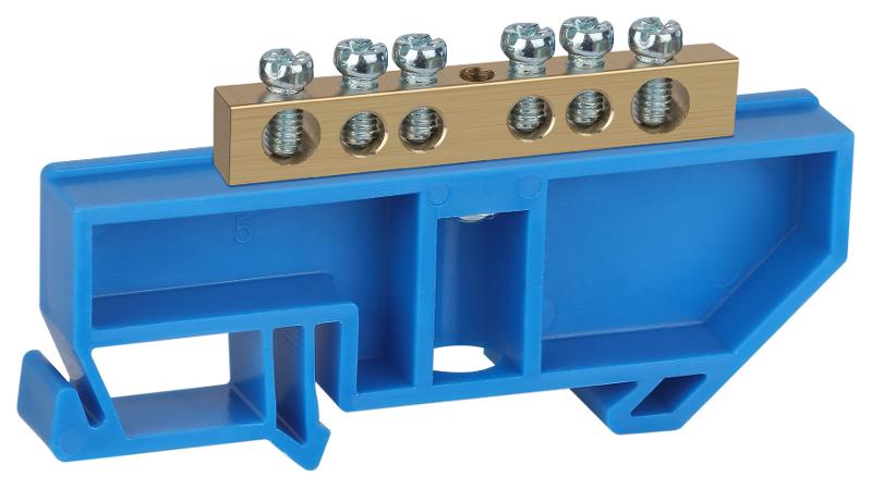 Шина N "ноль" на DIN-изол ШНИ-6х9-6-Д-синий (25/500/12000) NO-222-44| Б0033425 | ЭРА — ЭРА (Энергия света)
