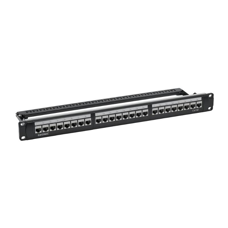 Патч-панель 19",1U,CAT5E, 24 модуля RJ45, экранированная | RN5PPF24 | DKC — DKC (ДКС)