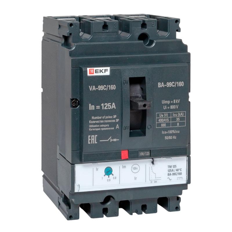 Выключатель автоматический ВА-99C (Compact NS) 160/125А 3P 36кА EKF PROxima | mccb99C-160-125 | EKF — EKF