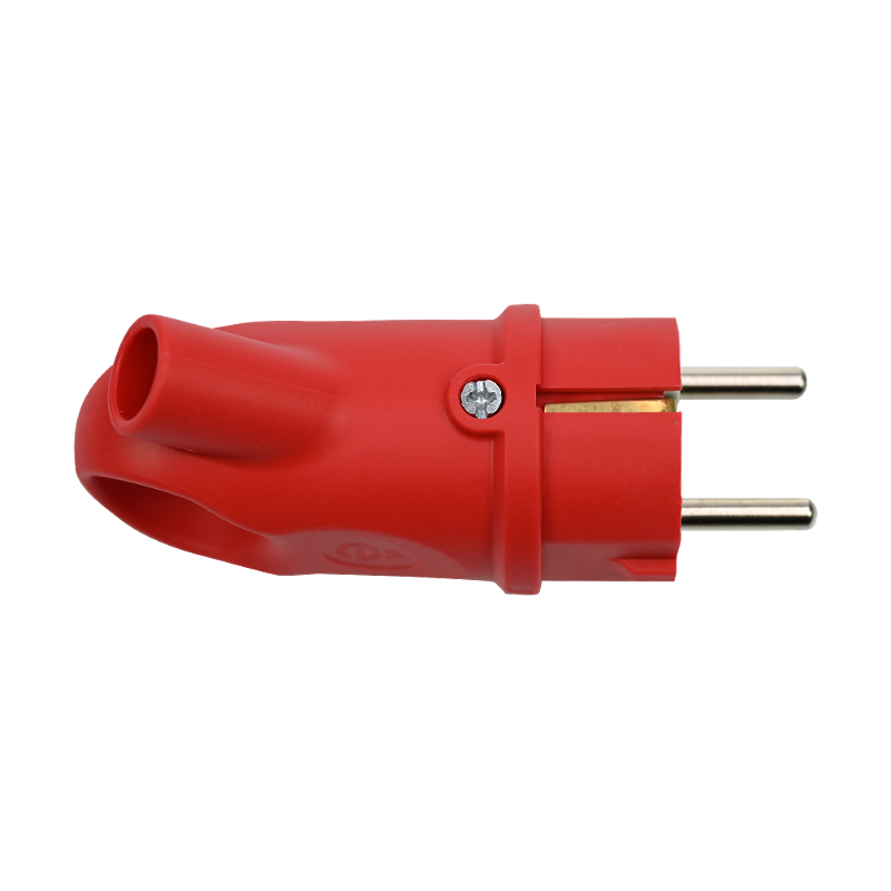 Вилка 2К+З угловая каучуковая 16А/250В IP44 Красная MultiSet | MST1402RD | SE — миниатюра 6