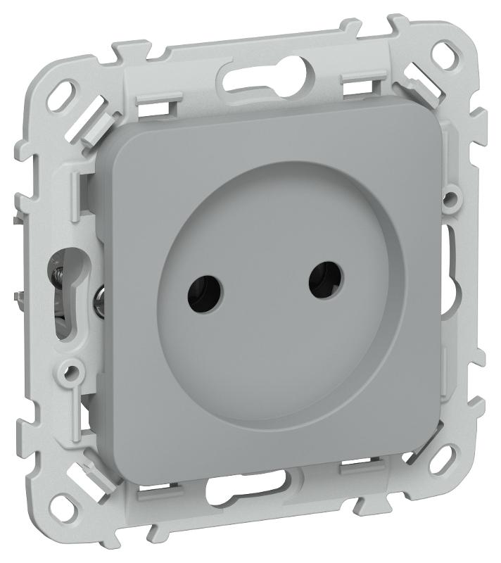 FLITE Розетка без заземления без шторок быстрозажимные клеммы 10А РС01-1-ФлС серый | FI-R10-10-1-K03 | IEK — IEK (ИЭК)