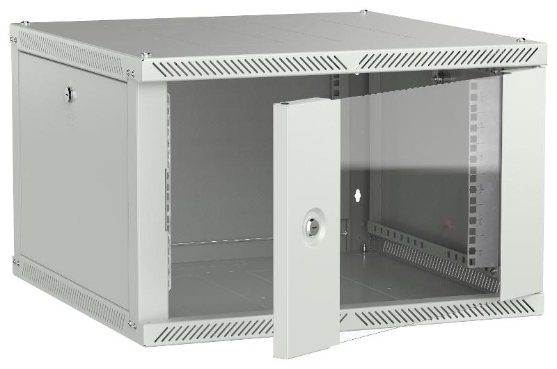 ITK LINEA W Шкаф 6U 600х600мм дверь стекло серый 2.0| LWR3-06U66-GF-2| ITK — фото 1 | Sento