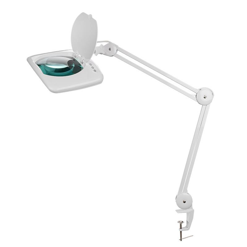 Лупа на струбцине , квадратная, 5D, с подсветкой 108 LED, белая | 31-0513 | REXANT — REXANT