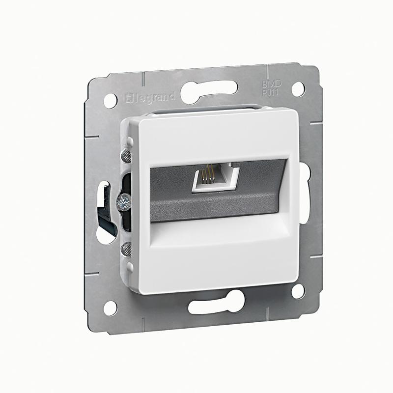 Cariva DIY Розетка RJ11 - 1 вход, белая | 695950 | Legrand — Legrand