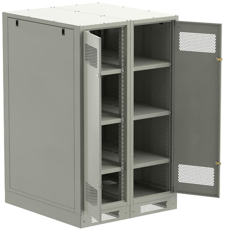 ITK LINEA B Шкаф (пустой) 1450х900мм дверь двуст. мет. сер. | LB35-14H99-2M | ITK — фото 1 | Sento