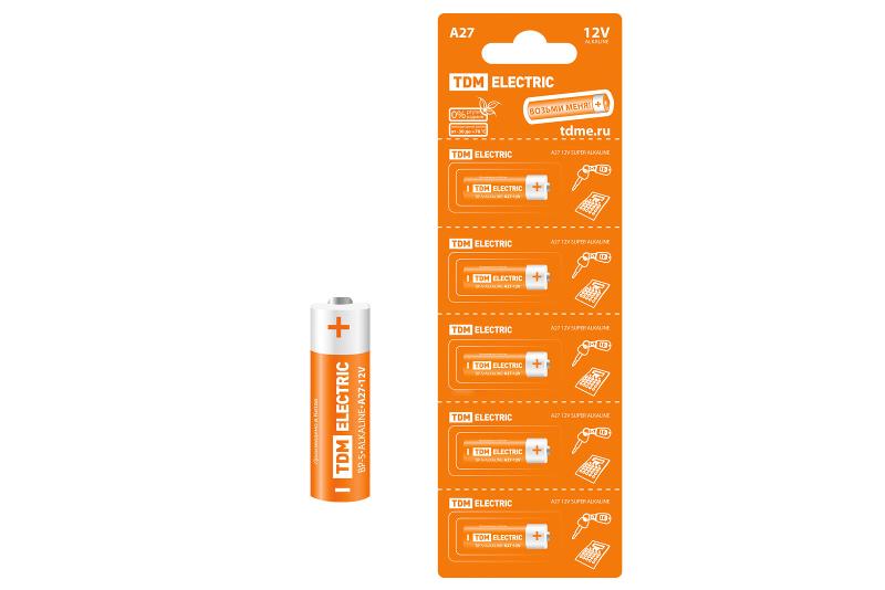 Элемент питания A27 Alkaline 12V BP-5 | SQ1702-0040 | TDM — TDM ELECTRIC