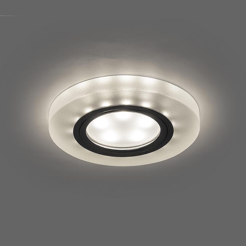 Светильник точечный встраиваемый под лампу, с LED подсветкой CD8060 15LED*2835SMD 4000K, MR16 50W G5.3 "круг", белый матовый | 32570 | FERON — миниатюра 2