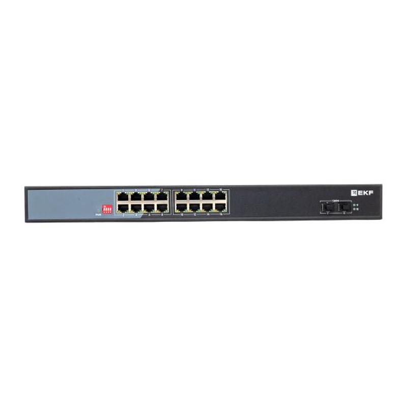 Промышленный неуправляемый коммутатор U-2GX/SFP-16GTP-R, 2 порта 1000Base-X SFP, 16 портов 10/100/1000Base-T(X) RJ45 c PoE, монтаж в 19" стойку TSX |T — миниатюра 13
