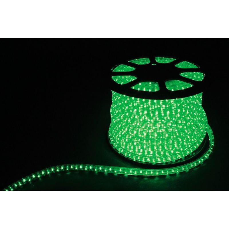 Дюралайт светодиодный 2W 100м 13мм 230V 36LED/м 1,44Вт/м (2м/отрез), 2 аксесс., зеленый/ LED-R2W | 26063 | FERON — фото 1 | Sento