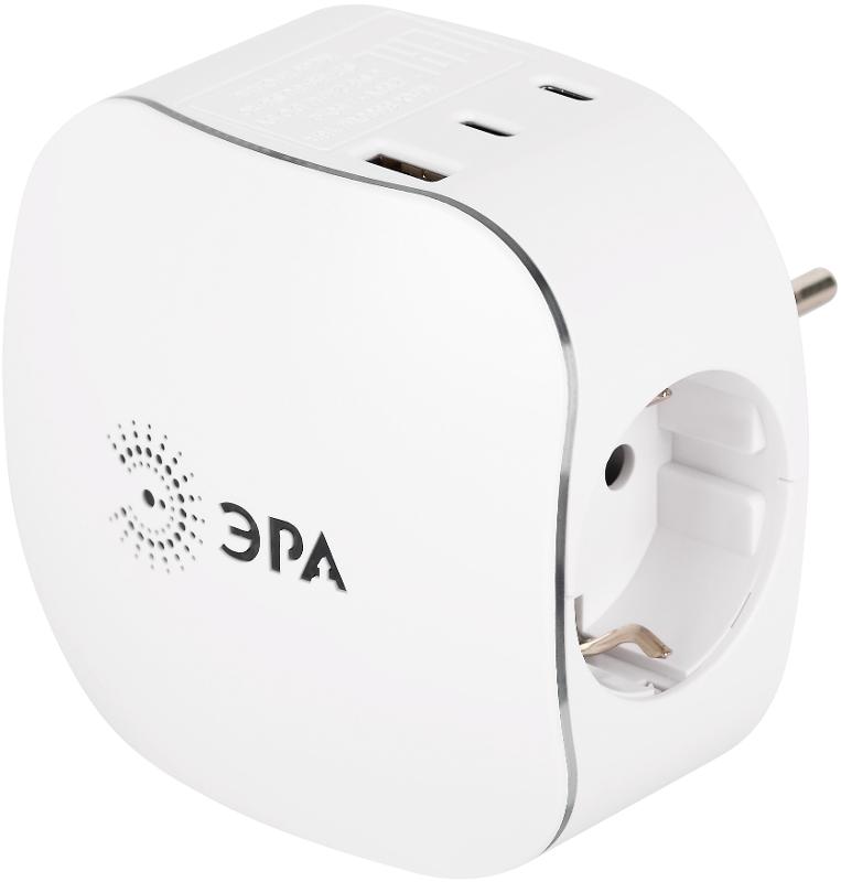 Разветвитель электрический ЭРА SP-3e-3USBAC-W на 3 розетки + 3 USB A+C с заземлением со шторками 16А белый | Б0069081 | ЭРА — ЭРА (Энергия света)