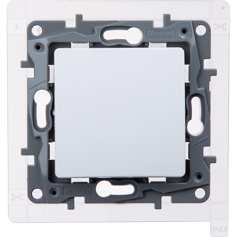 Переключатель одноклавишный IP44 - Legrand Etika - 10А 250В безвинтовые зажимы - белый | 672207 | Legrand; замена на арт. ИЭК 6722071 — Legrand