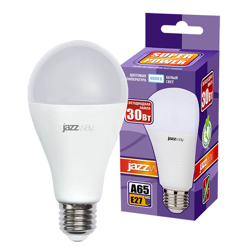 Лампа светодиодная PLED- SP A65 30w E27 4000K 230/50 | .5019690 | Jazzway — миниатюра 3