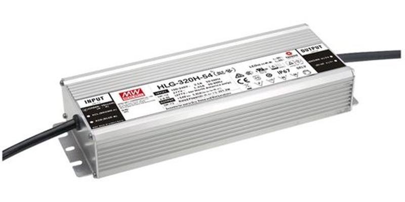 Драйвер 320Вт 24V для светодиоветдной ленты Meanwell HLG-320H-24 IP67 252x90x43.8 мм | HLG-320H-24 | VARTON — VARTON