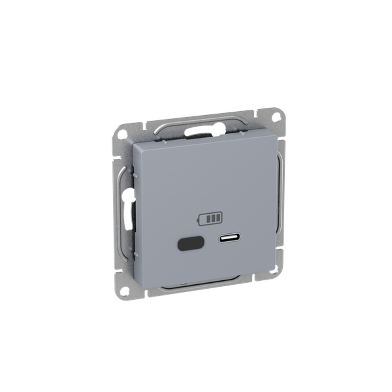 Механизм розетки USB-С, быстрая, алюминий Эпика EKF | UP1-SOA-USBCF | EKF — миниатюра 2