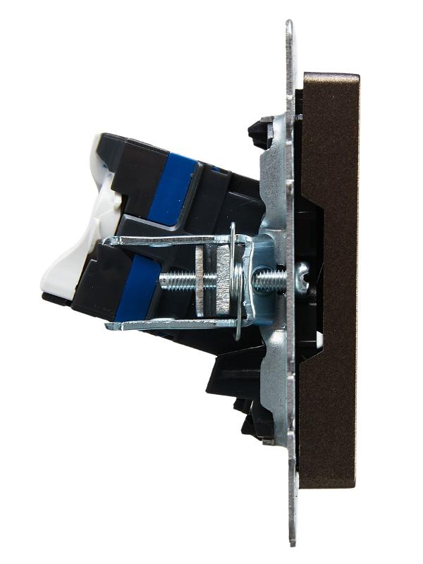 BRITE Розетка компьютерная 2-ая RJ45 кат.6 РК11-2-БрТБ темная бронза | BR-K20-2-K45 | IEK — миниатюра 3