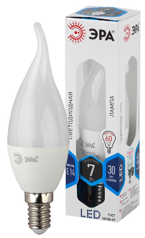 Лампа светодиодная LED 7Вт Е14 4000К СТАНДАРТ smd BXS-7w-840-E14 | Б0028483 | ЭРА — миниатюра 1