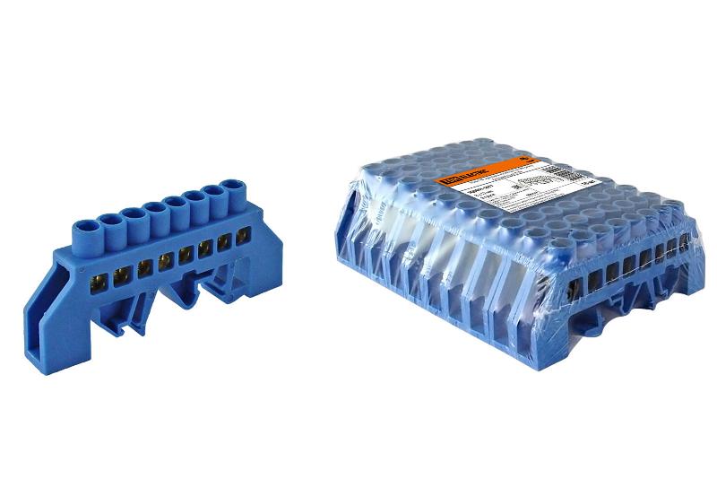 Шина "N" нулевая в изоляторе на DIN-рейку 8x12мм 8 групп  | SQ0801-0077 | TDM — TDM ELECTRIC